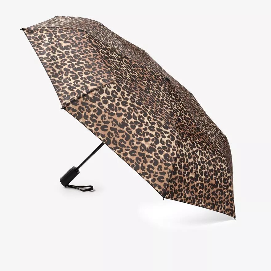 Paraplyer med leopardmönster för damer Paraplyer med leopardmönster för damer