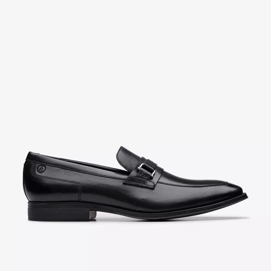 Paulton Lo svarta läders Loafers för herr Paulton Lo svarta läders Loafers för herr