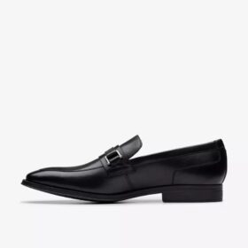 Paulton Lo svarta läders Loafers för herr Paulton Lo svarta läders Loafers för herr