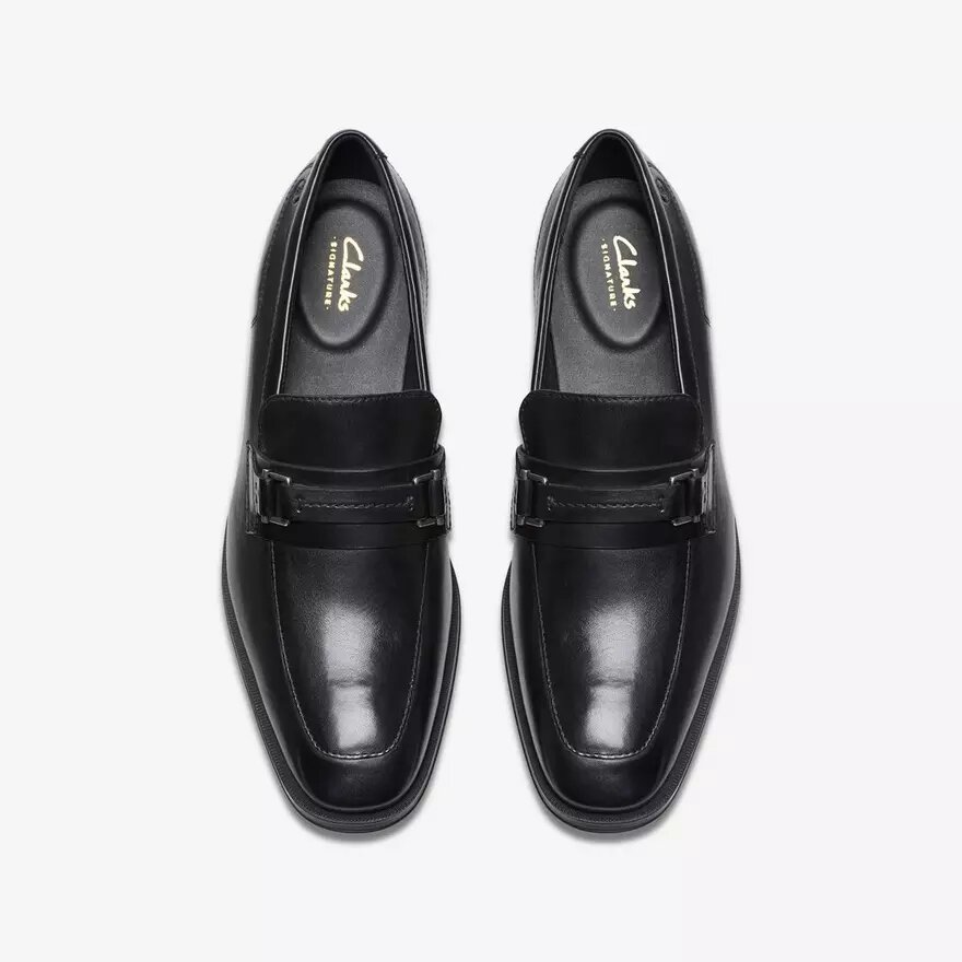 Paulton Lo svarta läders Loafers för herr Paulton Lo svarta läders Loafers för herr