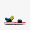 Platta sandaler Surfing Ace med marinblått tryck – USA Platta sandaler Surfing Ace med marinblått tryck – USA