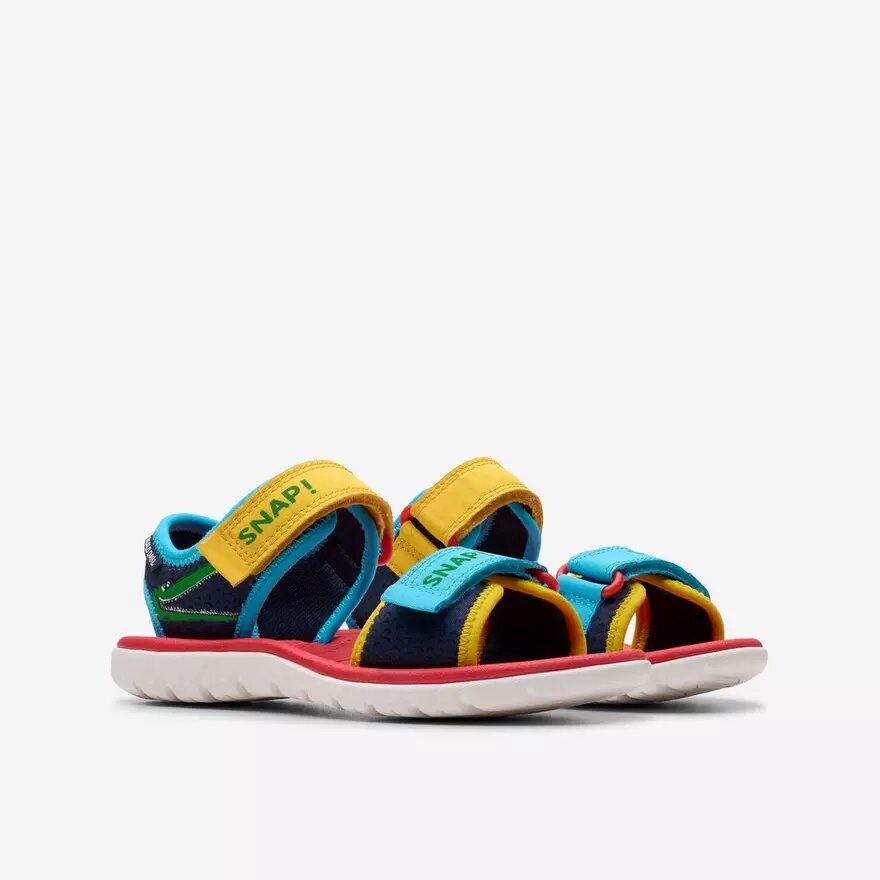 Platta sandaler Surfing Ace med marinblått tryck – USA Platta sandaler Surfing Ace med marinblått tryck – USA