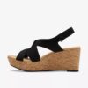 Rose Style svarta nubuck-kilklackar för dam Rose Style svarta nubuck-kilklackar för dam