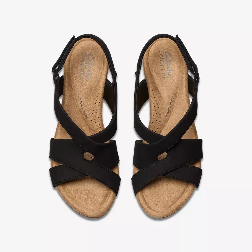 Rose Style svarta nubuck-kilklackar för dam Rose Style svarta nubuck-kilklackar för dam