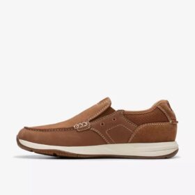 Sailview Step båtskor för herr i ljusbrunt nubuck, Slip-ons