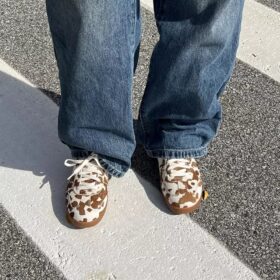 Seco Speed2-sneakers för damer med ko-mönster