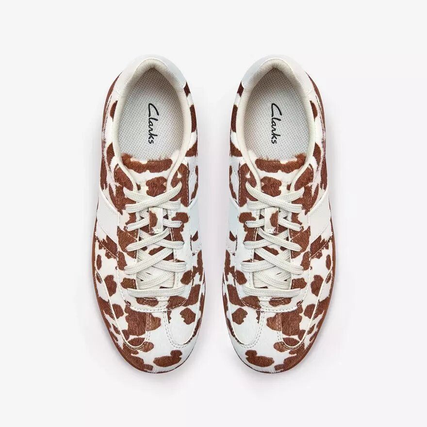 Seco Speed2-sneakers för damer med ko-mönster Seco Speed2-sneakers för damer med ko-mönster