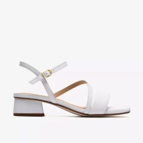 Serina35 Strap – vita lädersandaler med remmar för damer