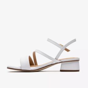 Serina35 Strap – vita lädersandaler med remmar för damer