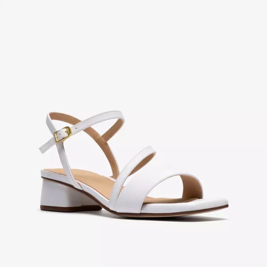 Serina35 Strap – vita lädersandaler med remmar för damer Serina35 Strap – vita lädersandaler med remmar för damer