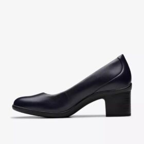 Shaya Poppy-pumps i marinblått läder för dam