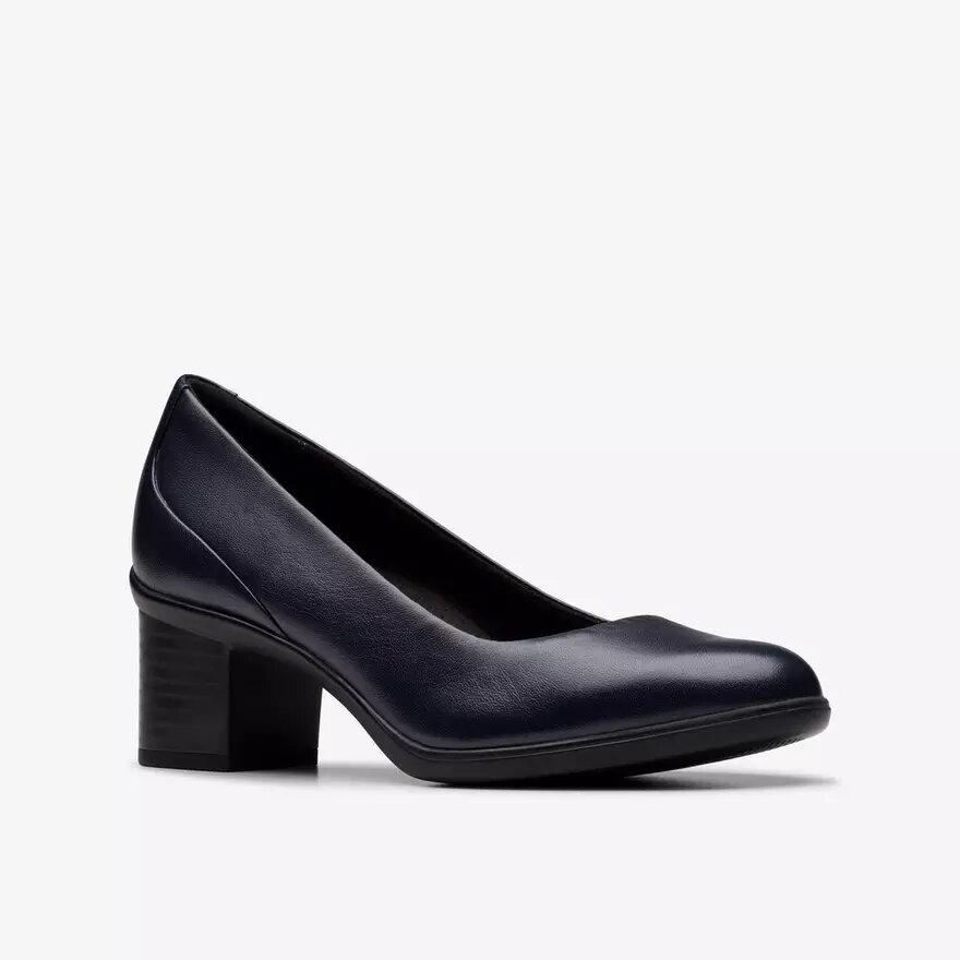 Shaya Poppy-pumps i marinblått läder för dam Shaya Poppy-pumps i marinblått läder för dam