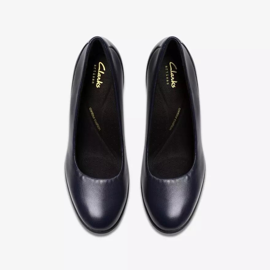Shaya Poppy-pumps i marinblått läder för dam Shaya Poppy-pumps i marinblått läder för dam