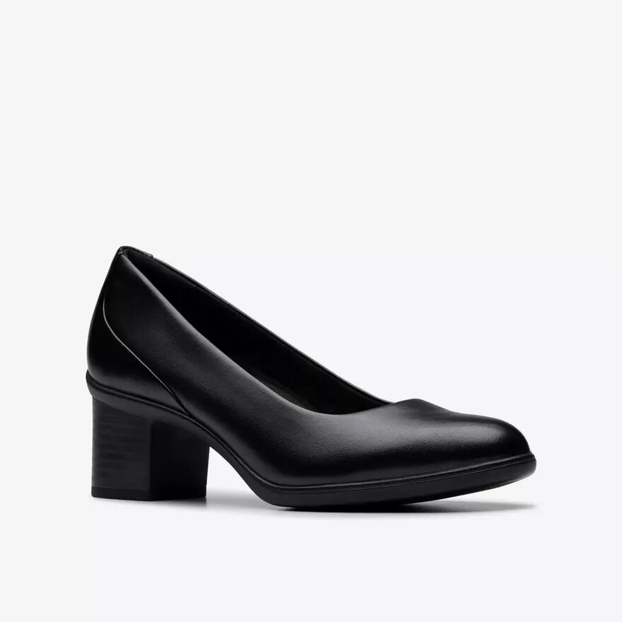 Shaya Poppy svarta läderpumps för dam Shaya Poppy svarta läderpumps för dam