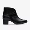 Shaya Sky svarta läderankelboots för dam Shaya Sky svarta läderankelboots för dam