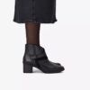 Shaya Sky svarta läderankelboots för dam Shaya Sky svarta läderankelboots för dam