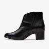 Shaya Sky svarta läderankelboots för dam Shaya Sky svarta läderankelboots för dam