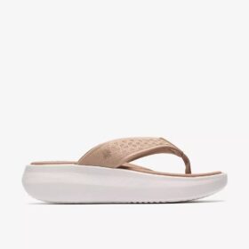 Solevana Post sandfärgade Flip-flops för dam