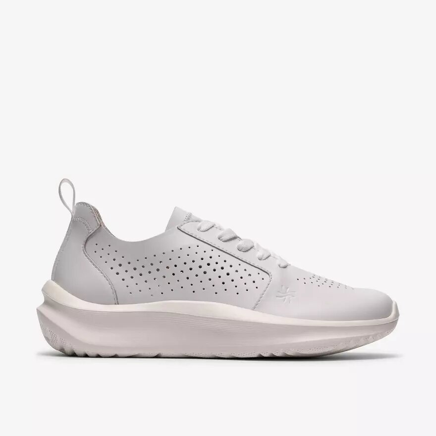 Solevana-sneakers i vitt läder för damer Solevana-sneakers i vitt läder för damer