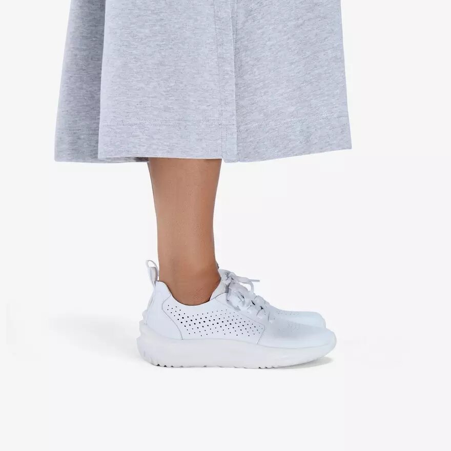 Solevana-sneakers i vitt läder för damer Solevana-sneakers i vitt läder för damer