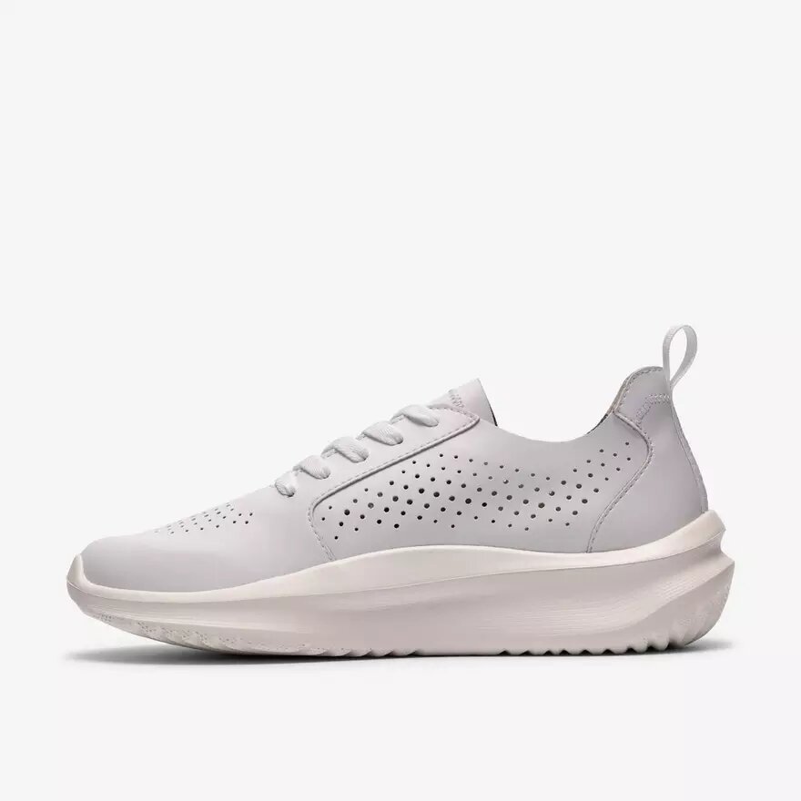 Solevana-sneakers i vitt läder för damer Solevana-sneakers i vitt läder för damer