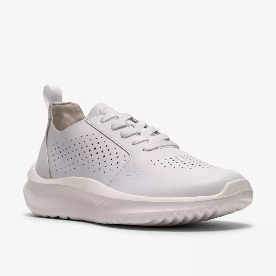Solevana-sneakers i vitt läder för damer Solevana-sneakers i vitt läder för damer