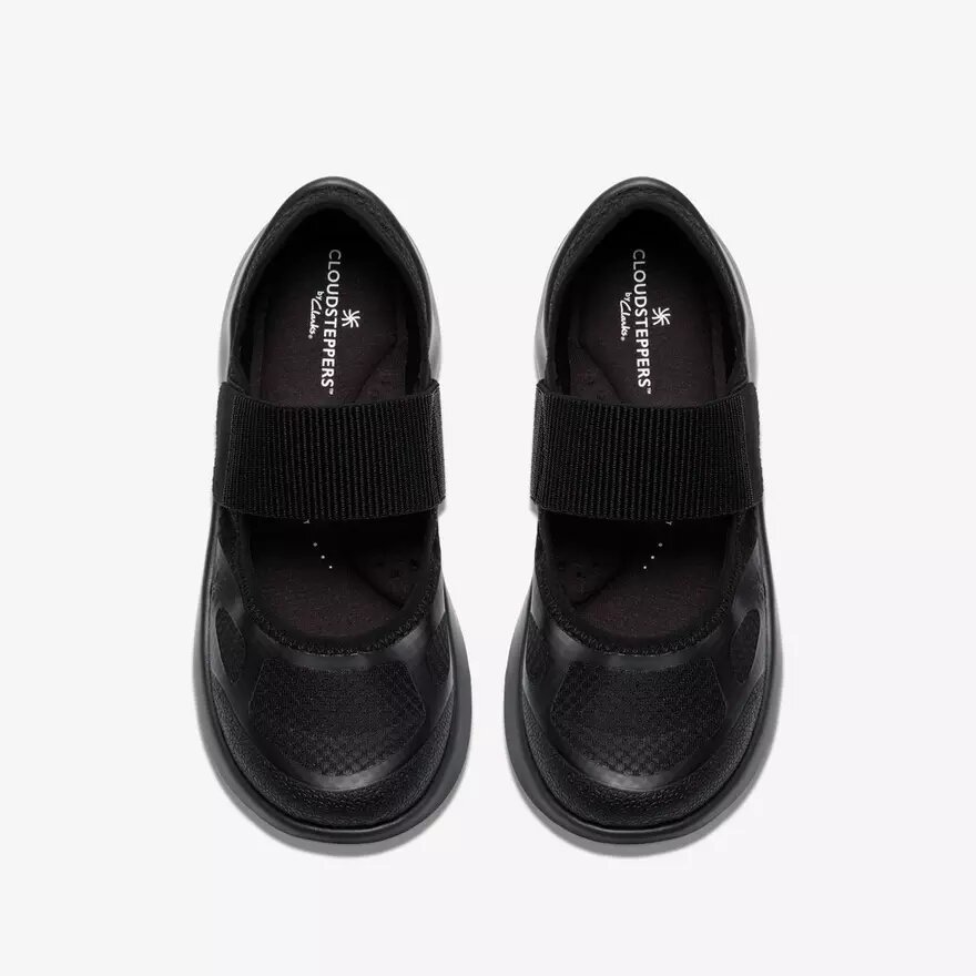 Solevana-sneakers med rem för damer i svart Solevana-sneakers med rem för damer i svart