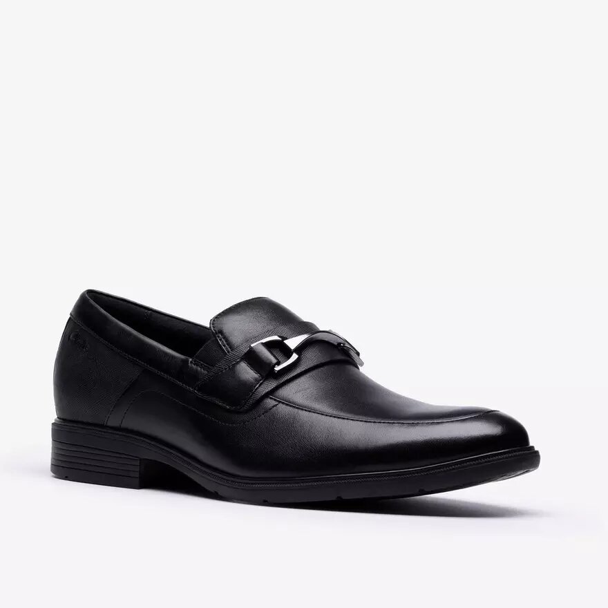 Steadwell Bit Loafers i svart läder för herr Steadwell Bit Loafers i svart läder för herr