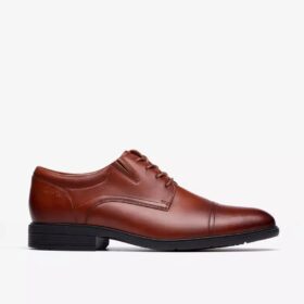 Steadwell Cap – Oxfords i mörkbrunt läder för herrar