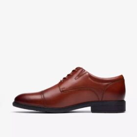 Steadwell Cap – Oxfords i mörkbrunt läder för herrar