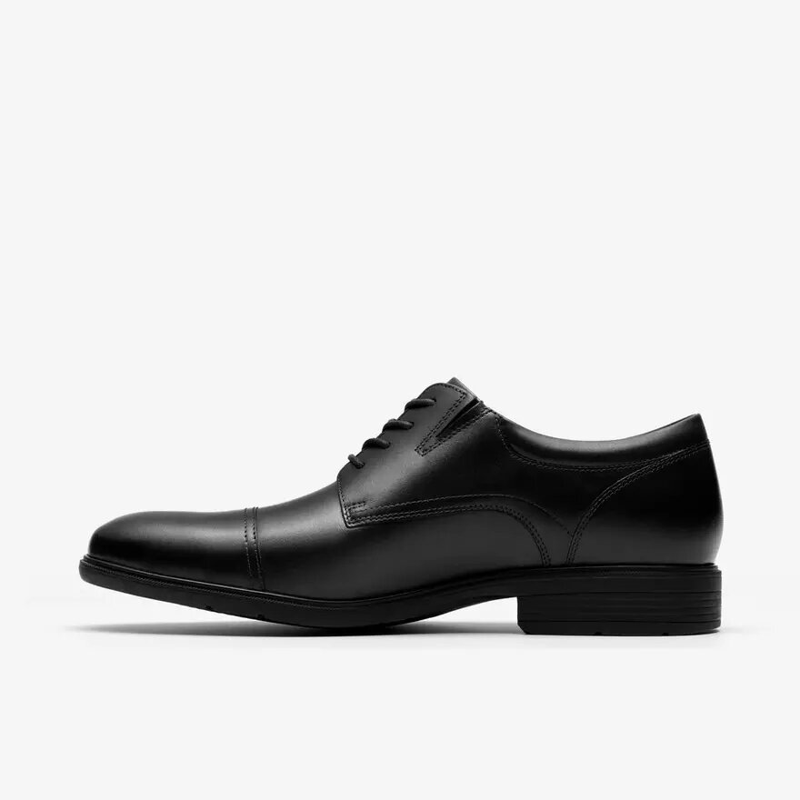 Steadwell Cap – svarta Oxfords i läder för herrar Steadwell Cap – svarta Oxfords i läder för herrar