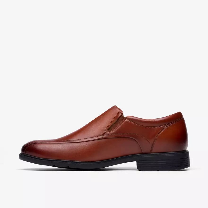 Steadwell Step-loafers för herrar i mörkbrunt läder Steadwell Step-loafers för herrar i mörkbrunt läder