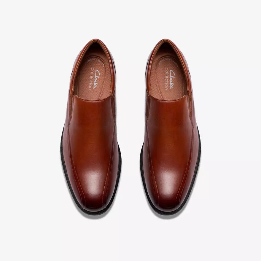 Steadwell Step-loafers för herrar i mörkbrunt läder Steadwell Step-loafers för herrar i mörkbrunt läder