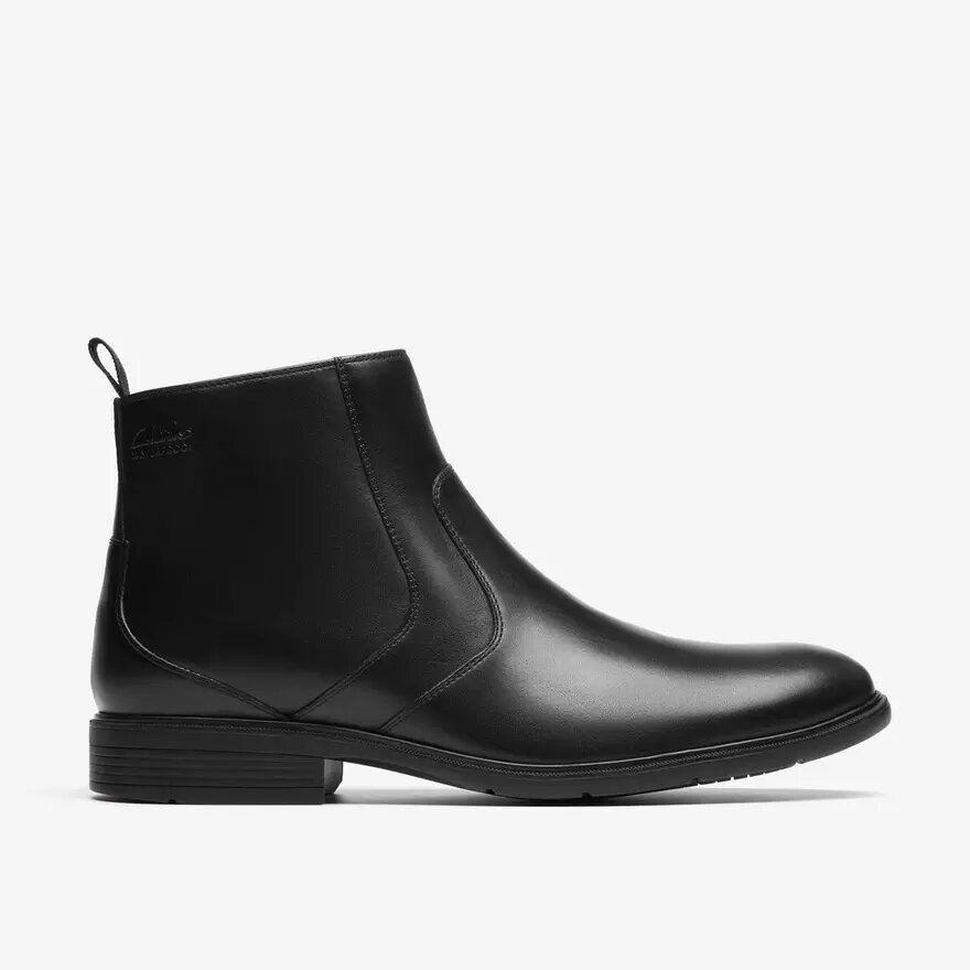 Steadwell Zip – svarta läderkängor för herr Steadwell Zip – svarta läderkängor för herr