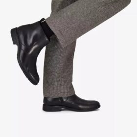Steadwell Zip – svarta läderkängor för herr Steadwell Zip – svarta läderkängor för herr
