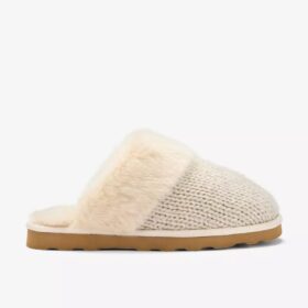Stockinette-tofflor för damer i khaki