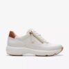 Tivoli Zip för damer – vita lädersneakers Tivoli Zip för damer – vita lädersneakers