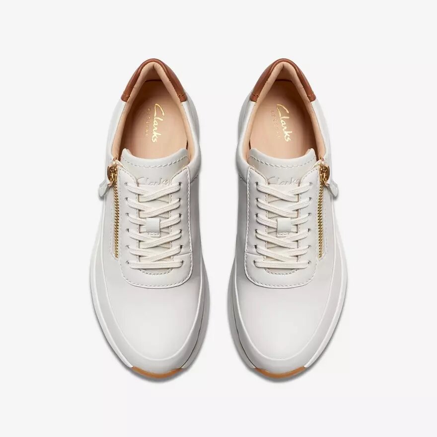 Tivoli Zip för damer – vita lädersneakers Tivoli Zip för damer – vita lädersneakers