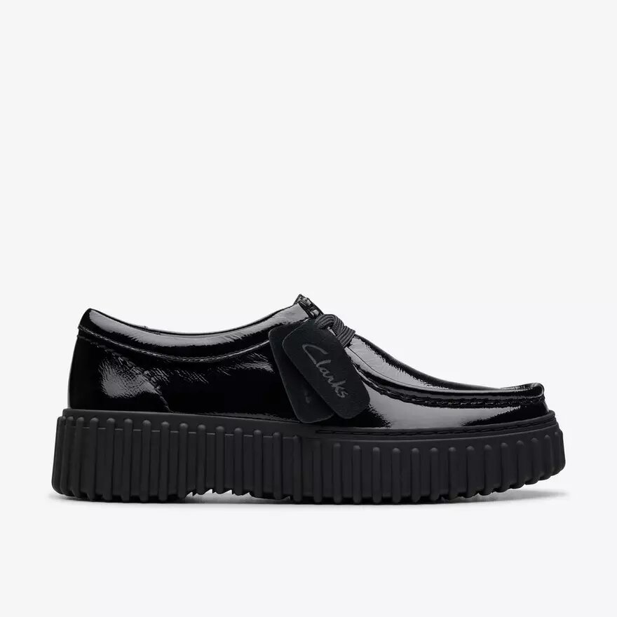 Torhill Bee svart lack Wallabee för dam Torhill Bee svart lack Wallabee för dam
