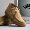 Torhill Hi ankelboots i mörk sandfärgat mocka
