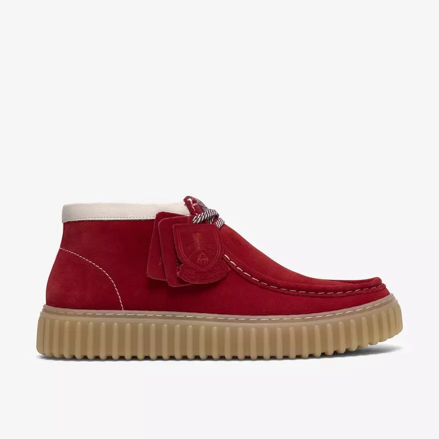 Torhill Hi röda ankelboots i mocka för herr Torhill Hi röda ankelboots i mocka för herr