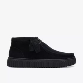 Torhill Hi svarta ankelboots i mocka
