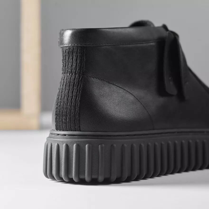 Torhill Hi svarta läderankelboots för herr Torhill Hi svarta läderankelboots för herr