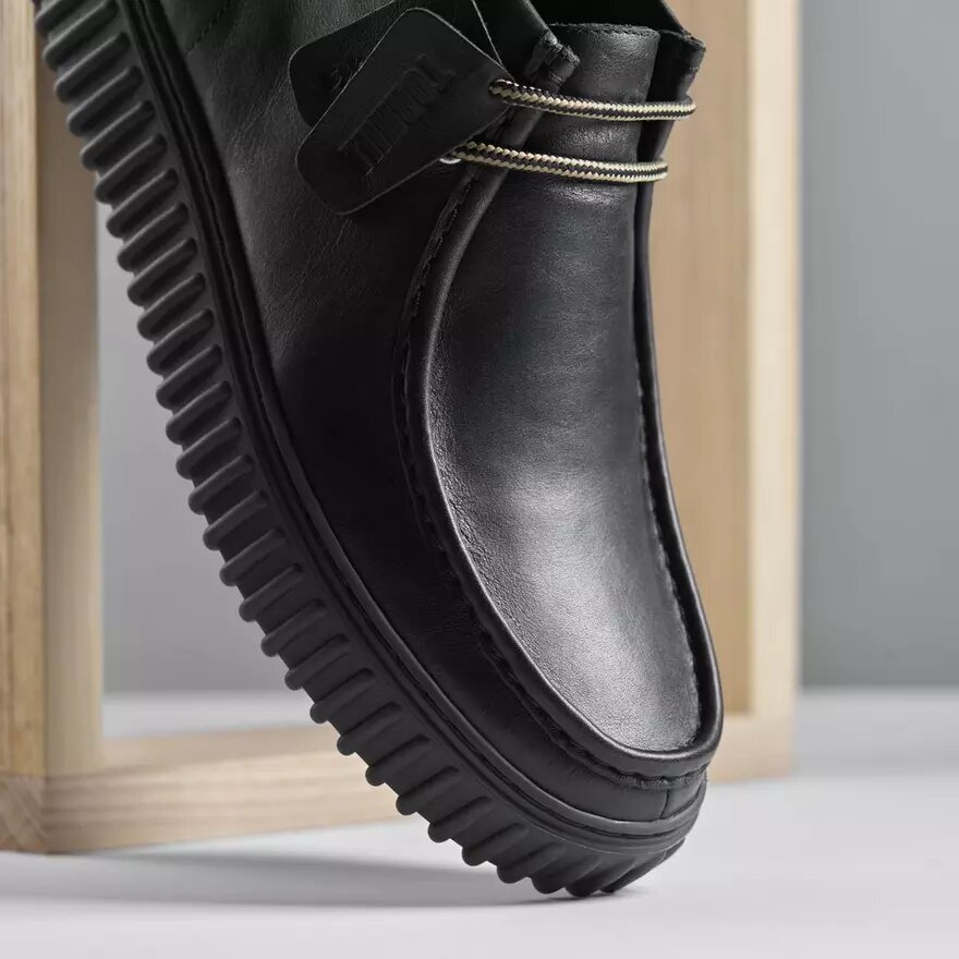 Torhill Hi svarta läderankelboots för herr Torhill Hi svarta läderankelboots för herr