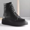Torhill Rise svarta läderankelboots för damer, USA Torhill Rise svarta läderankelboots för damer, USA