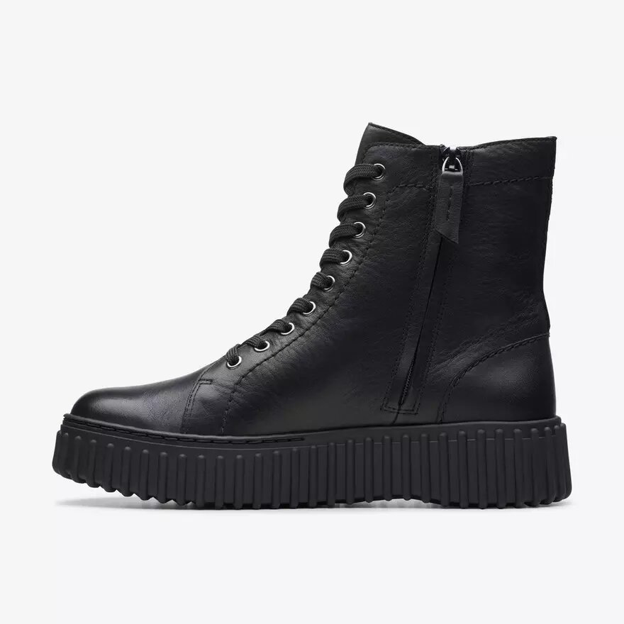 Torhill Rise svarta läderankelboots för damer, USA Torhill Rise svarta läderankelboots för damer, USA