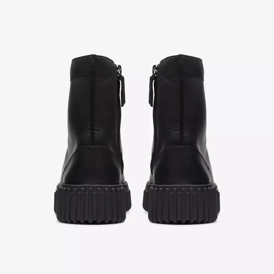 Torhill Rise svarta läderankelboots för damer, USA Torhill Rise svarta läderankelboots för damer, USA