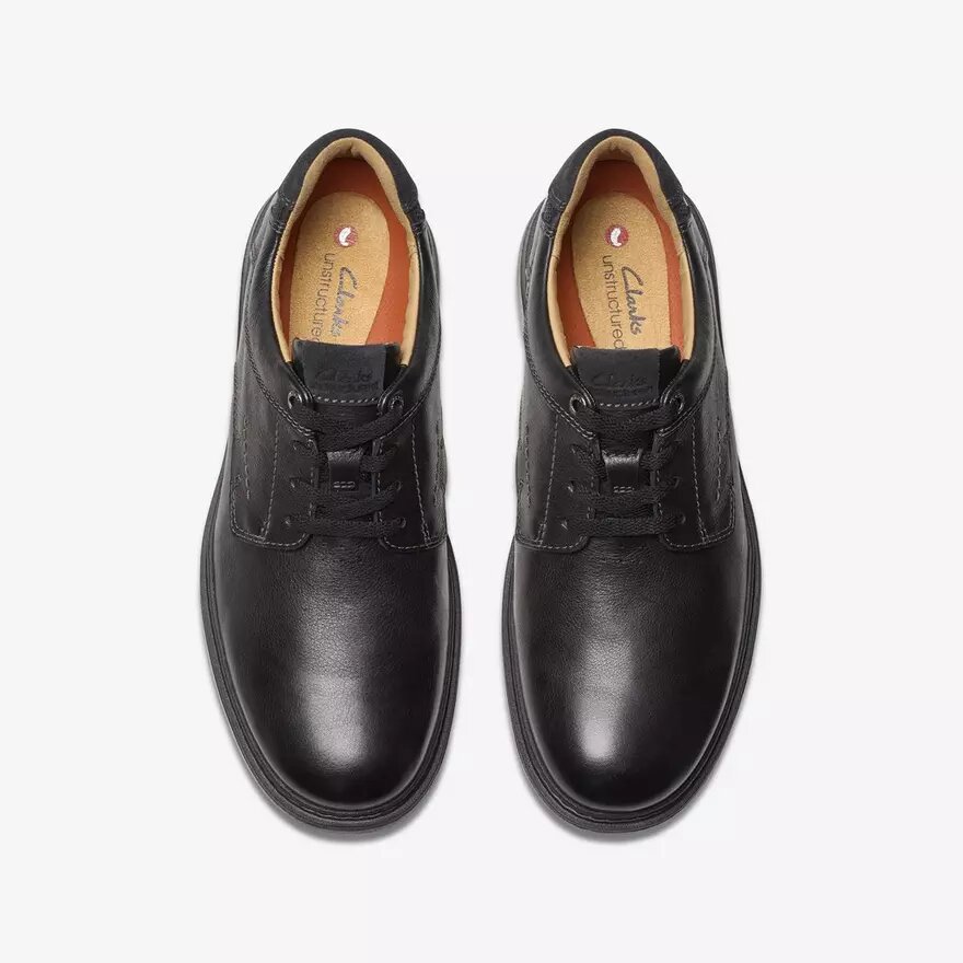 Un Briley Pace svarta Oxfords i läder för herr | Clark’s Un Briley Pace svarta Oxfords i läder för herr | Clark’s