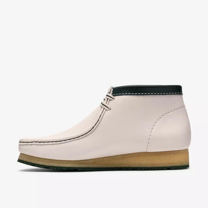 Walla Boot Rb för herr i vitt läder från Wallabees Walla Boot Rb för herr i vitt läder från Wallabees