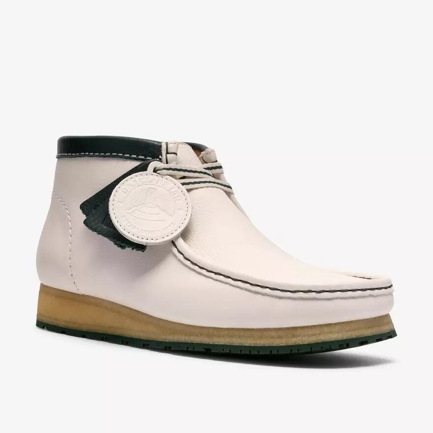 Walla Boot Rb för herr i vitt läder från Wallabees Walla Boot Rb för herr i vitt läder från Wallabees